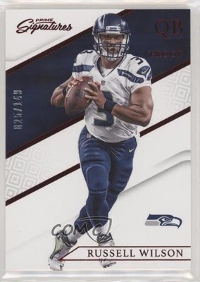 2016 Panini Prime Signatures Prime Proof Red 25/149 Russell Wilson #114 sm1
