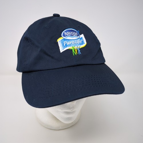Nestle Pure Life Navy Blue WearGuard Adjustable Strap Baseball Cap Hat - Picture 1 of 14