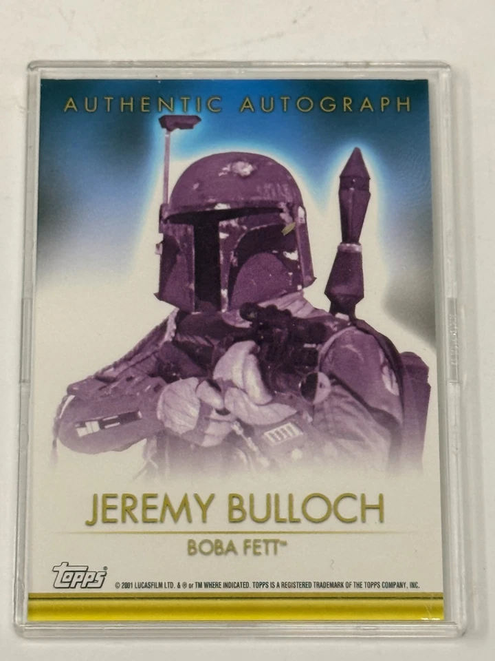 Boba Fett/Jeremy Bulloch 2001 topps star wars evolution autograph - Image 2 of 2