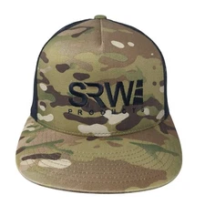 SRW Products Snapback Mesh Back Trucker Hat Multi Camo One Size Yupoong