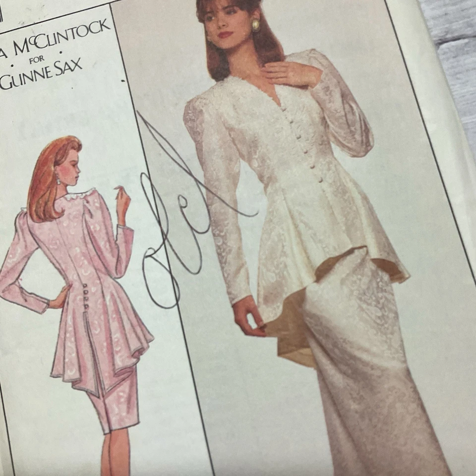 Simplicity 8947 Sewing Pattern Peplum Jacket Straight Skirt Miss Size 8 UNCUT - Image 4 of 4