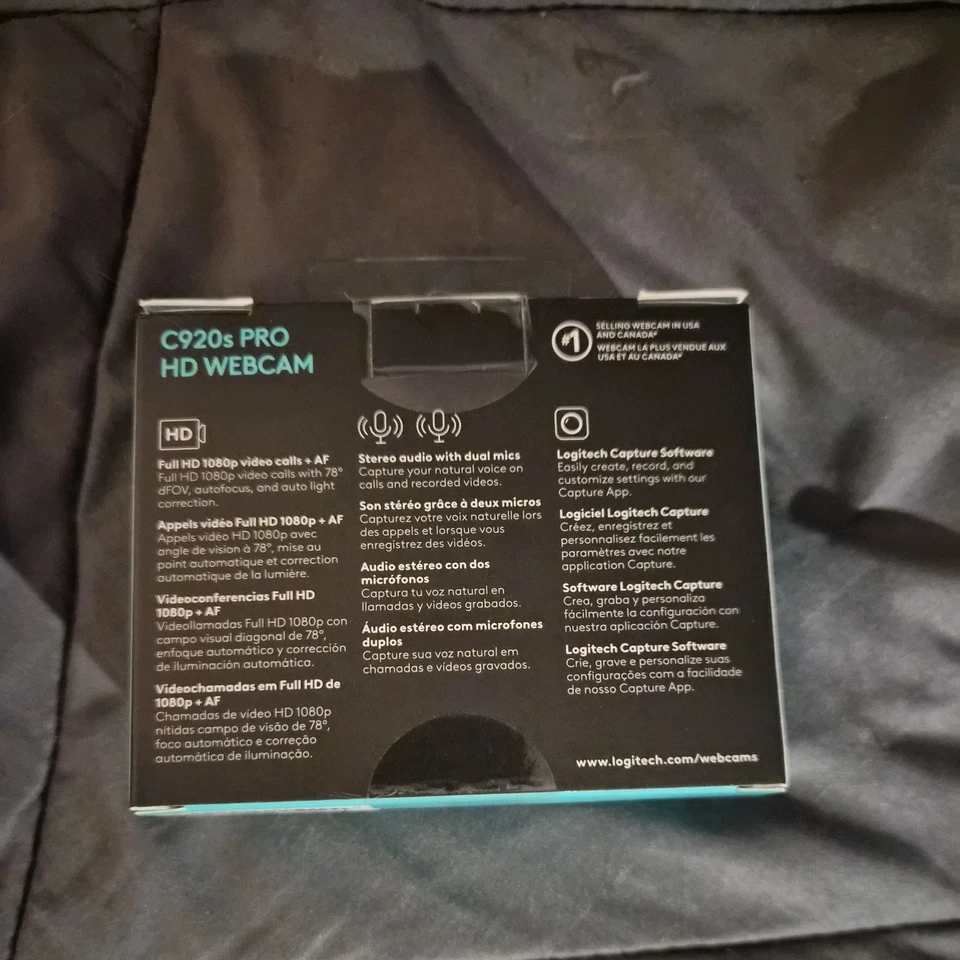 Logitech - C920s Pro 1080 Webcam with Privacy Shutter - Black - Image 3 of 4