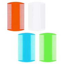 4 Pcs Lice Comb, Double Sided MultiPurpose Fine Tooth Head Hair Comb for Remo...
