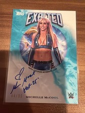 2025 Topps Exalted WWE Michelle McCool On Card Auto EXA-MIC Inscription Aqua /99