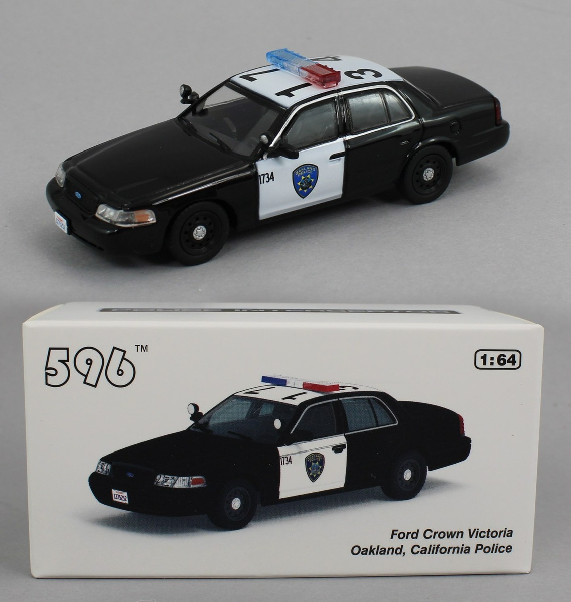1:64 *596 DIECAST* Oakland California Police Ford Crown Victoria