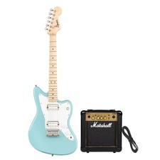 Squier Mini Jazzmaster DPB + MG10G - E-Gitarren Anfänger Set