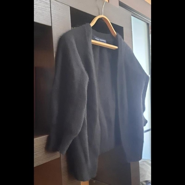Women French Connection Sweater Black Angora 38 /