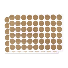 2Sheet 108pcs 21mm(Dia) Screw Hole Cover Sticker Furniture PVC Hole Cap Khaki