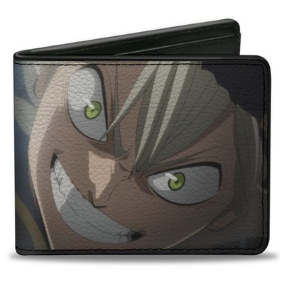 Bi-Fold Wallet BLACK CLOVER Asta Face Close-Up and Title Logo (US IMPORT)