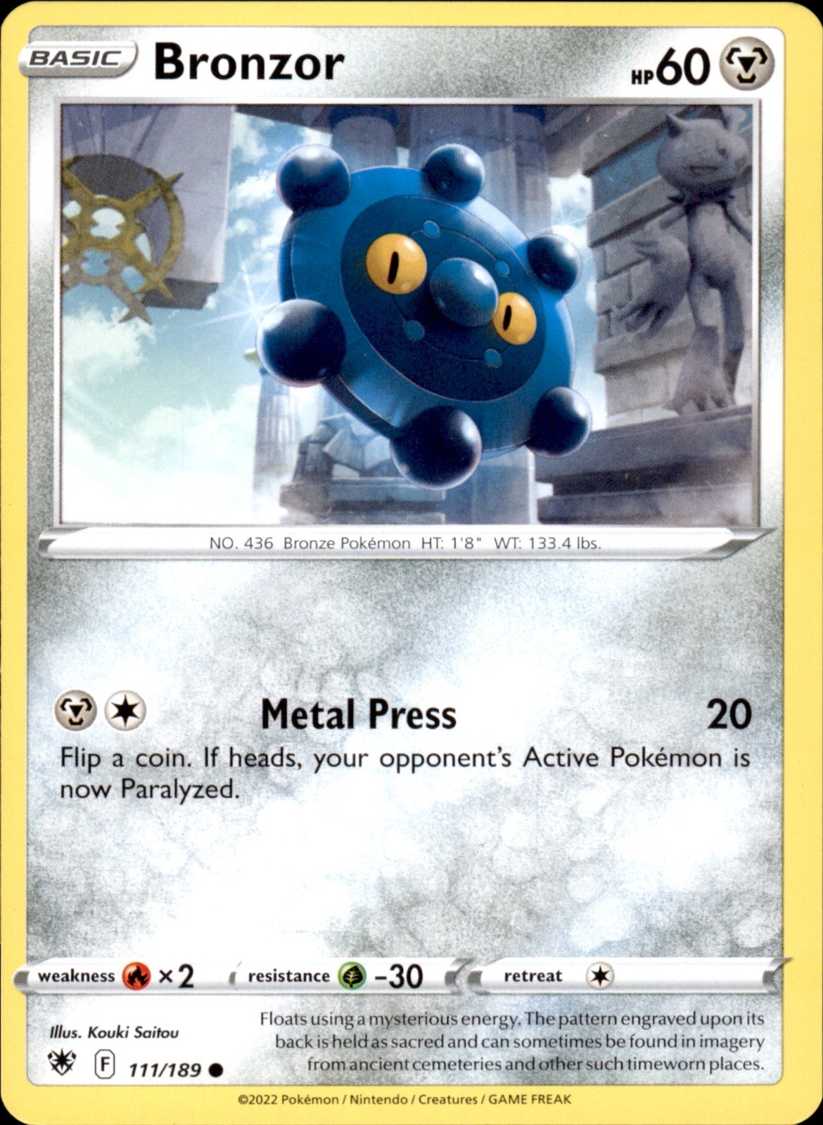 Bronzor 111/189 Common - Pokemon SWSH10: Astral Radiance