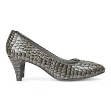Coach and Four Faux Snakeskin Gray Womens Heels Shoes Size 5.5