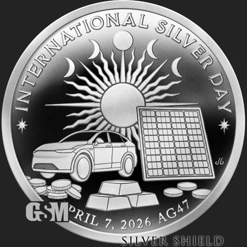 2026 Silver Shield INTERNATIONAL SILVER DAY - 1oz .999 Silver Proof - Pre Sale