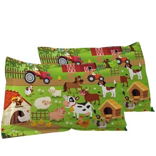 Juego de sábanas ajustables para niñas y niños tamaño vaca ropa de cama doble animal de granja Foto 4 de 4
