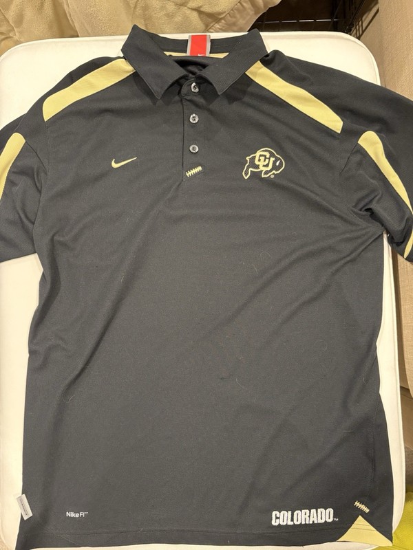 Colorado Buffaloes Vintage Nike Polo On Field Apparel Men’s Authentic Medium 