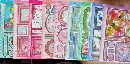 5 x A4 Hunkydory Mirri Magic Foiled Topper Sheets-Matching A4 Card & Inserts NEW