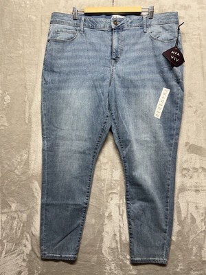 Ava & Viv Skinny Jeans Women's Size 20W-R Blue Denim Mid-Rise Zip Fly Hipster