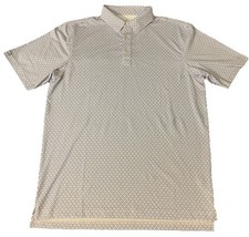 Straight Down Performance Polo Shirt Men's Medium Geometric All Over Print Golf