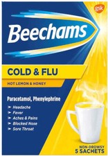 Image of Beechams Cold & Flu Honey and Lemon 5 pack X 1