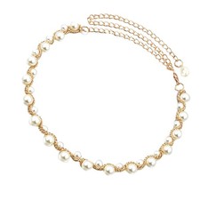  Mode chaîne de taille perle à la main perles ceinture de mariage mariée perle