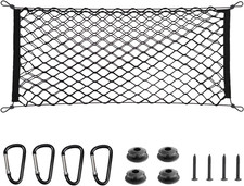 Cargo Net with Metal Hooks, 35.4X15.8 In