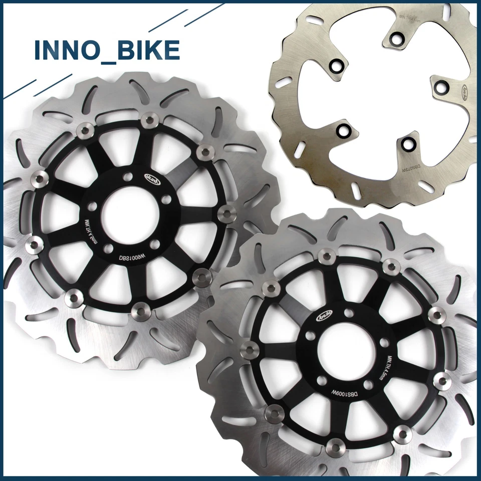 Rotores de freno delanteros traseros para Kawasaki ZRX 1200 R / S 2001-2006 ZRX1100 1999 2000 Foto 2 de 2