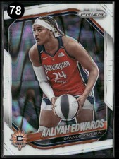 2025 Panini Prizm WNBA #94 Aaliyah Edwards White Seismic Prizm