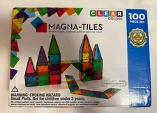 MAGNA-TILES Classic 100-Piece Magnetic Construction Set (New)