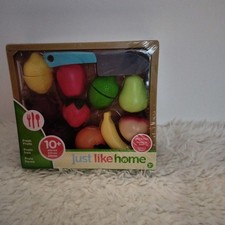 2015 Toys R Us Just Like Home 10  Pc Plastic Pretend Fresh Fruit Play Set NIB