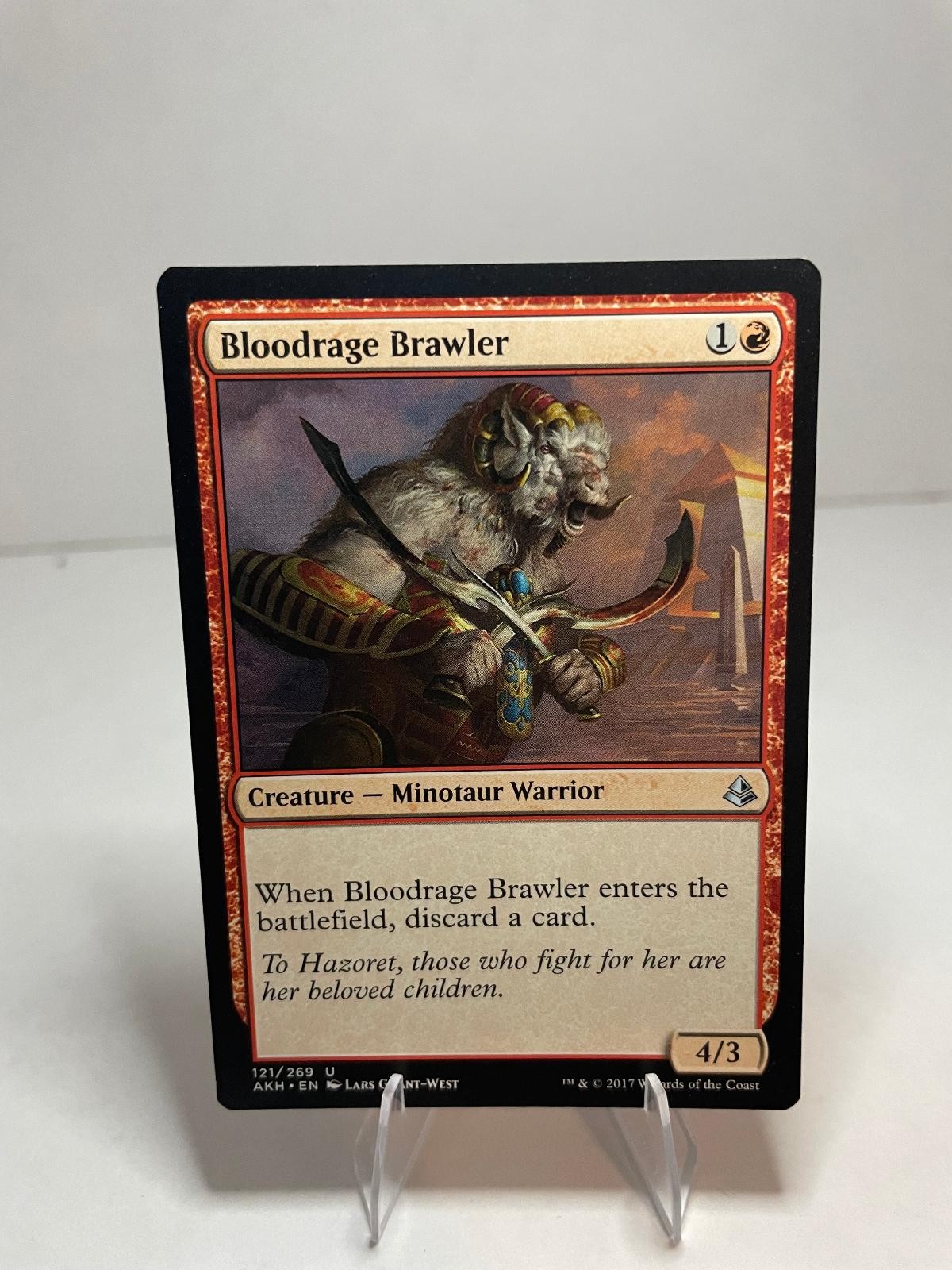 Bloodrage Brawler 121 Uncommon Amonkhet Lightly Played
