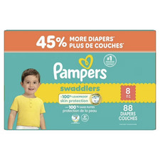 Pampers Swaddlers Active Baby Diaper Ultra Value Pack, Size 8, 192 Count