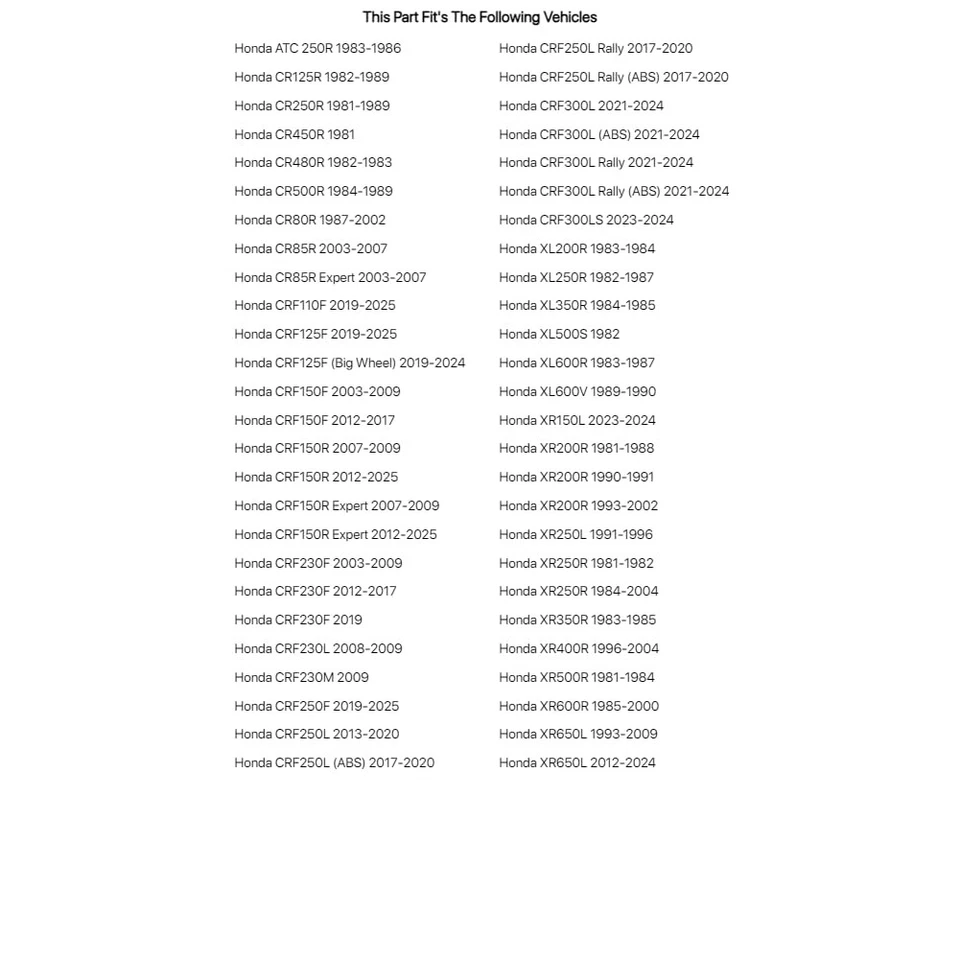 Kit de rolamento de haste de direção Tusk para Honda XL600R 1983-1987 - Imagem 2 de 3