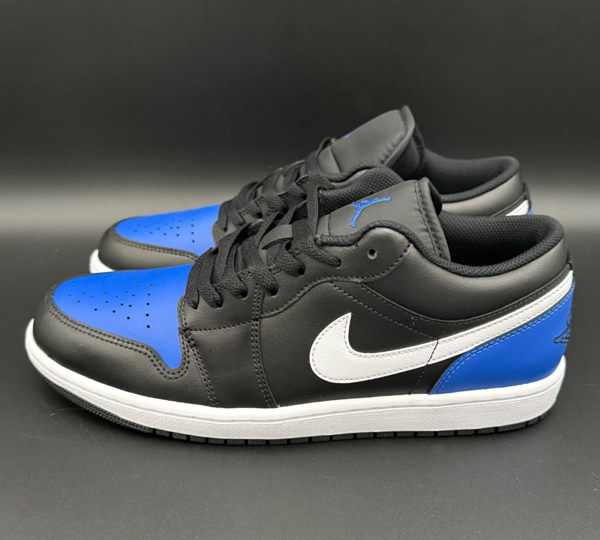 Air Jordan 1 Low Black Royal Toe 553558 042 | eBay