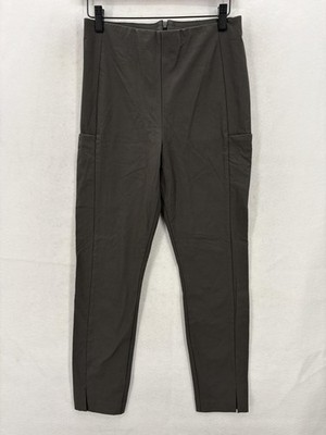 Athleta Wander Slim High Rise Back Zip Pants Womens 6 Gray Stretch Ankle Yoga