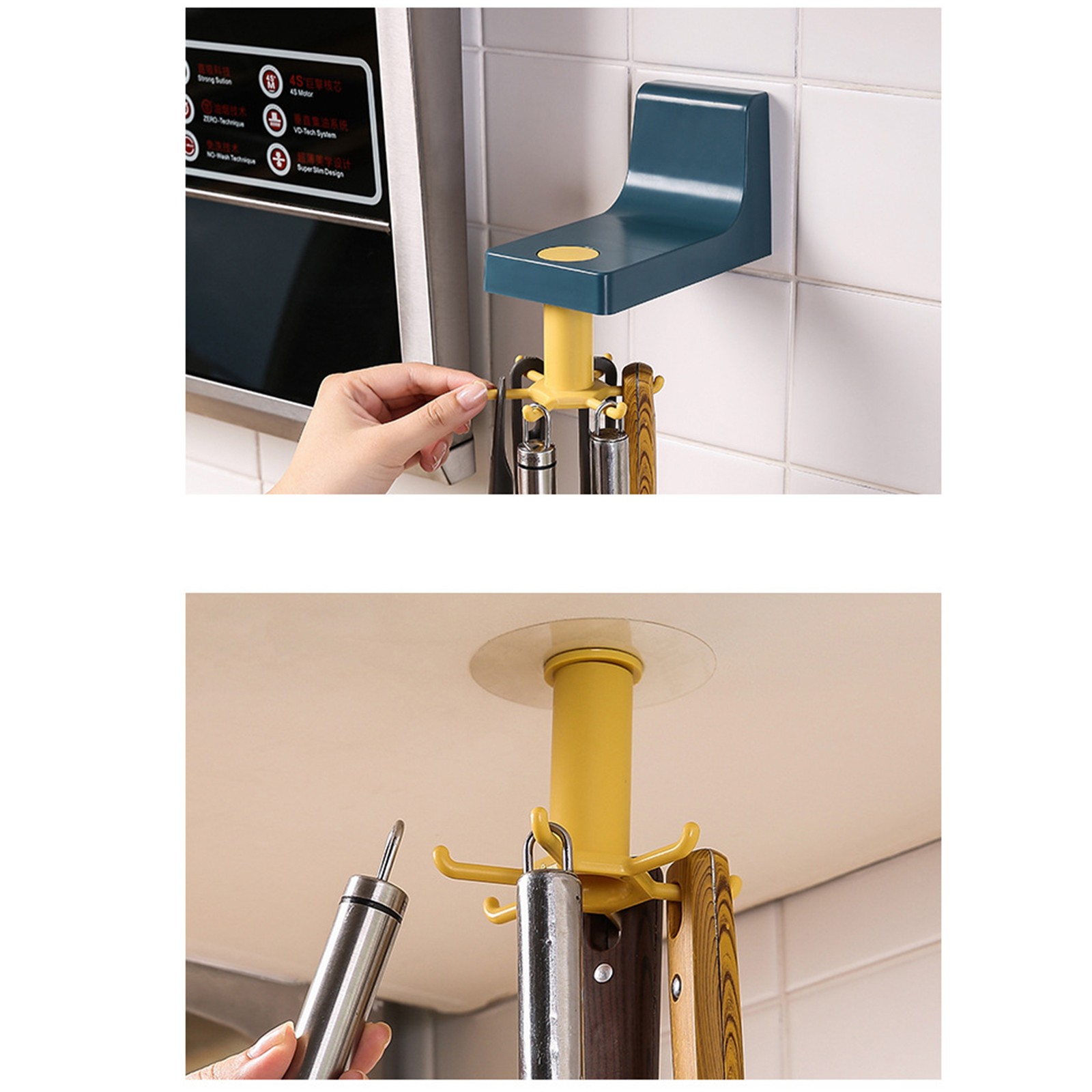 New Rotating Wall Hook 360 Degree Rotation Multifunctional Kitchen Utensils HG