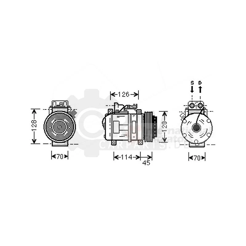 Compresseur Climatisation Pour Mercedes-Benz E-Class Cabriolet - Photo 1/1