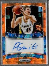 2019-20 Panini Prizm Penmanship Prizms Orange Ice #36 Rik Smits Auto