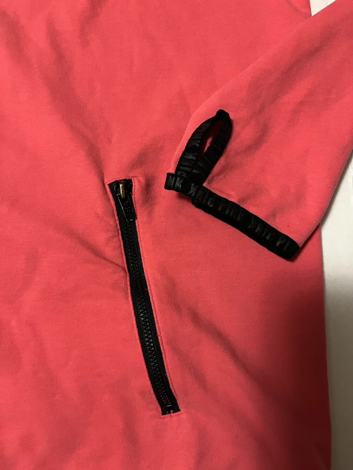 UNDERCOVER Victorias Secret rosa felpa con cappuccio grande rosa giacca full zip leggera