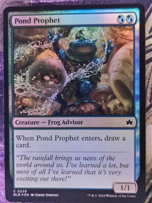 Pond Prophet 229 Common Bloomburrow Magic: The Gathering Foil Moderately Played