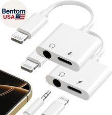   Apple Mfi Certified  2 Pack Lightning to 3.5Mm Headphones Jack Adapter for Ipho