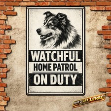 Danger Australian Shepherd Zone Metal Sign Retro Dog Lover Wall Decor 8x12