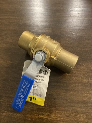 New EVERBILT 107-455EB Lead Free Brass Ball Valve 1" Solder x Solder 870495