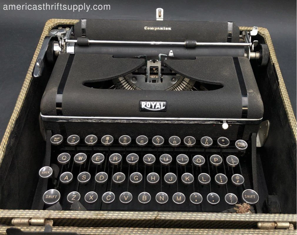 Antique Royal Typewriter In Antique Mercantile, Trade & Factory