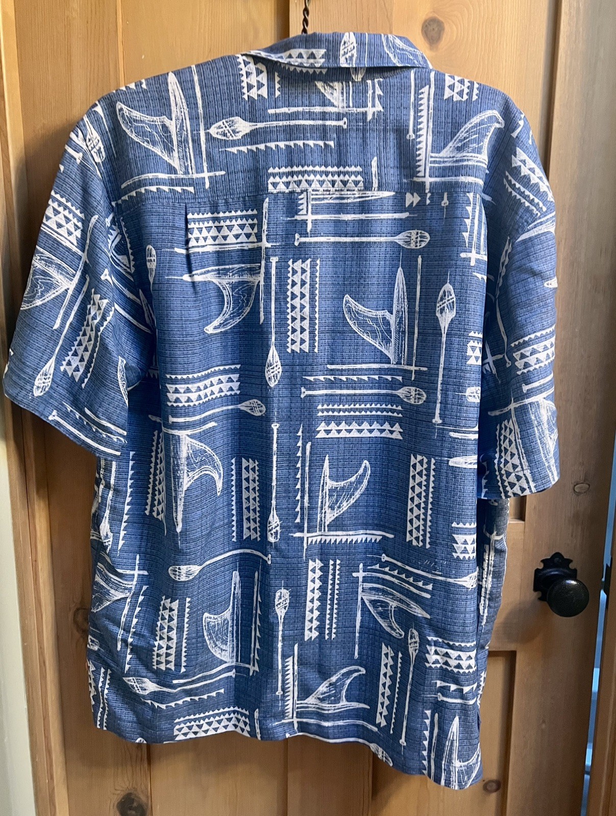 Quicksilver Blue Hawaiian Patterned Button Down M… - image 4