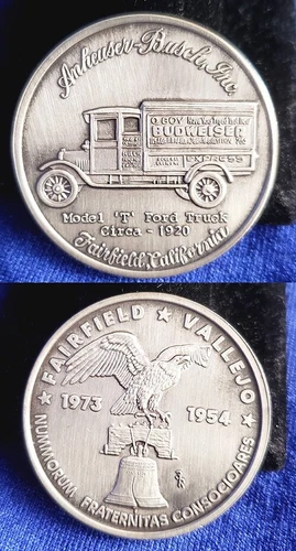 Rare Anheuser Busch Budweiser Express Model "T" Ford Truck 1 oz 999 Silver si636