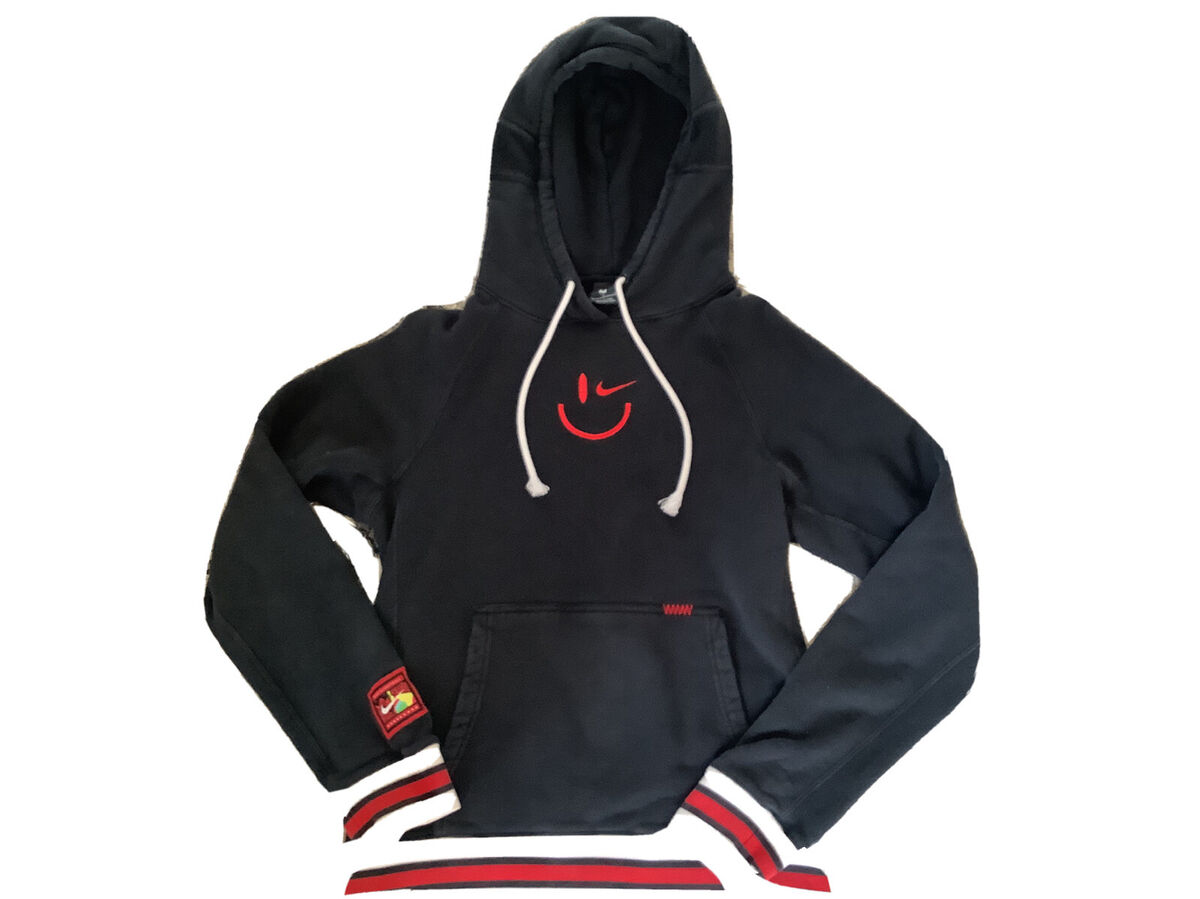 Nike Basketball Smiley-Faced Embroidered Hoodie Sz Mens Nike Basketball Smiley-Faced Embroidered Hoodie Sz Mens