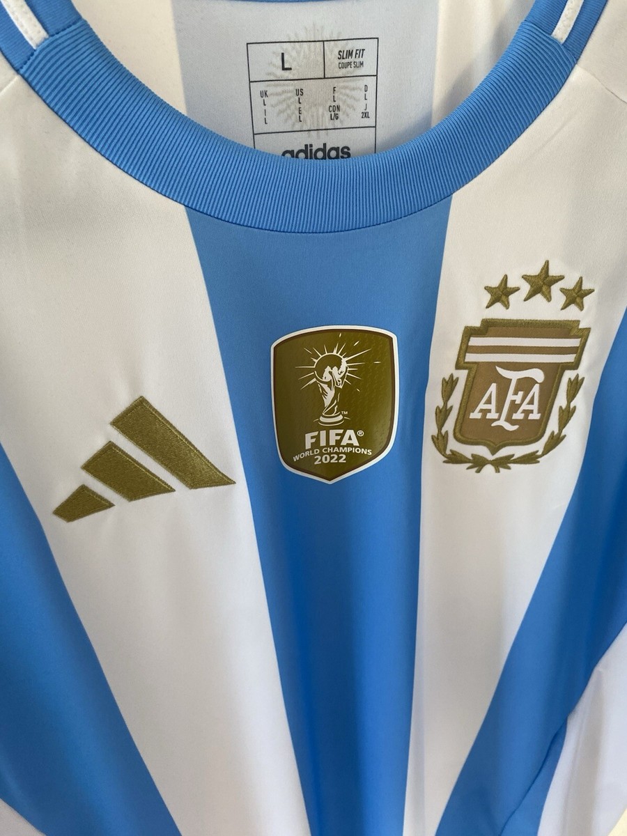 Adidas Argentina National Home Soccer Jersey. Size L. World
