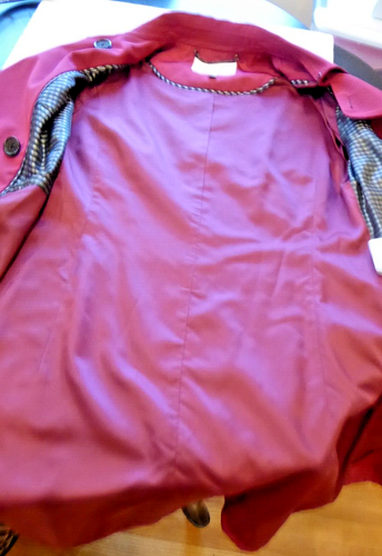 LK Bennett leichter zweireihiger Trenchcoat Himbeerrosa USA Größe 4 - Bild 8 von 15
