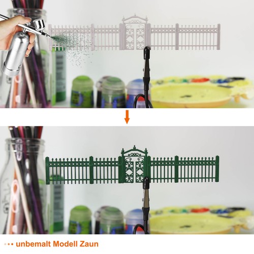 1 Set Unbemalte Spur Modell Zaun Modellbahn Minigardendekor Mini Garten Dekor - Picture 4 of 13