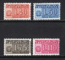 Italy 1953 Parcel Post Set of Halves MNH #QY1-4