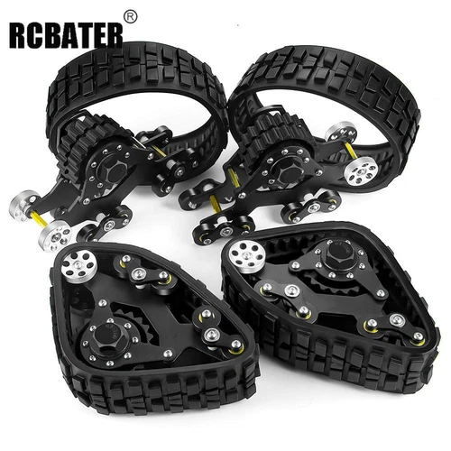 RCBATER Alloy Tracks Wheel Snow Tire Sandmobile ​for TRAXXAS RC 1:10 TRX-4 SCX10